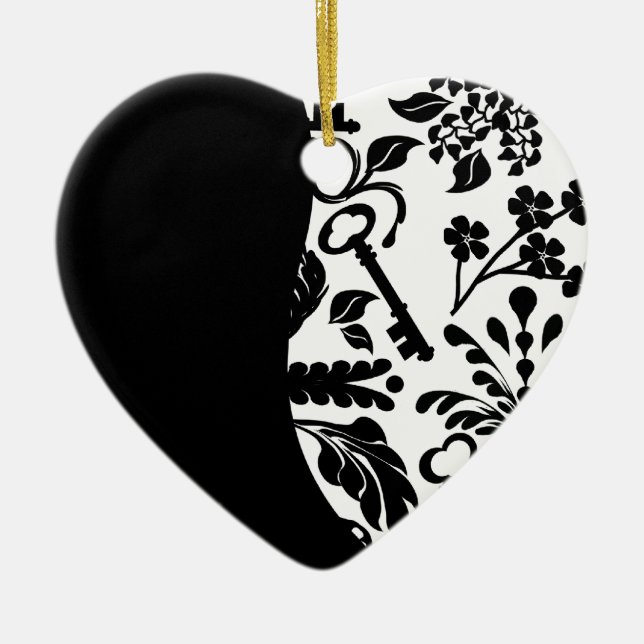 Key to My Heart/ Anniversary Ceramic Tree Decoration (Front)