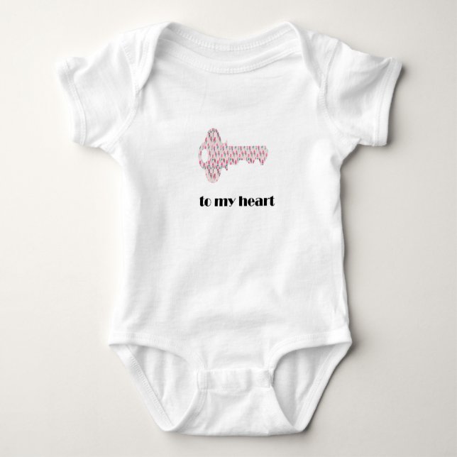 Key To My Heart Baby Bodysuit (Front)
