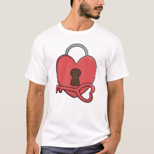 Key to My Heart Lock and Key Valentines T-Shirt