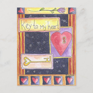 Key to My Heart Postcard