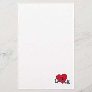 "Key to my Heart" Stationary Stationery