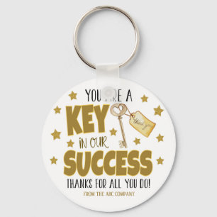 Key to Our Success Company Thank You Appreciation Key Ring
