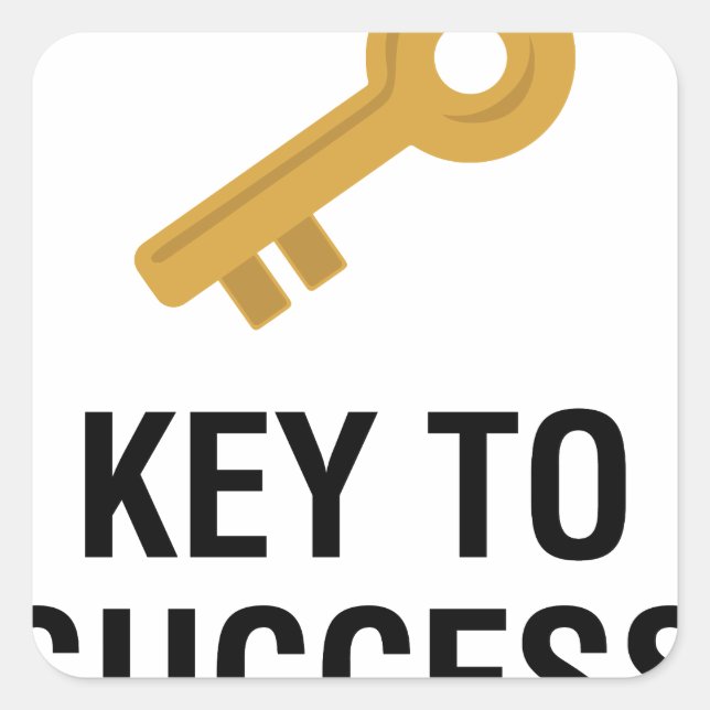 Key to Success Square Sticker (Front)