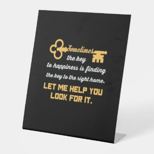 Key To Your New House Pedestal Sign