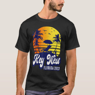 Key West 2023 Florida Sunset Beach Retro T-Shirt