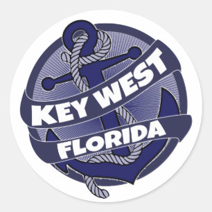 Key West Beach Florida anchor stickers
