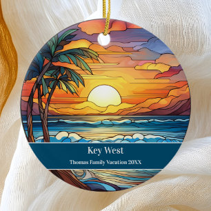 Key West Beach Vacation Ceramic Tree Decoration