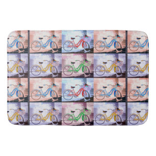Key West Bicycle Pattern Bath Mat