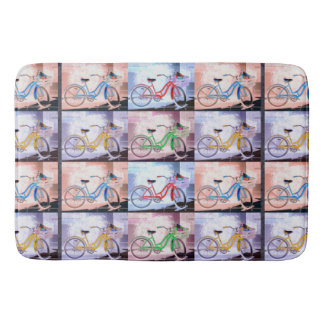 Key West Bicycle Pattern Bath Mat
