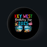 Key West Birthday Trip 2025 Matching Friends Group 6 Cm Round Badge<br><div class="desc">Key West Birthday Trip 2025 Matching Friends Group Summer</div>