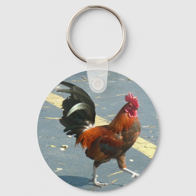 Key West Chicken Key Ring (Front)