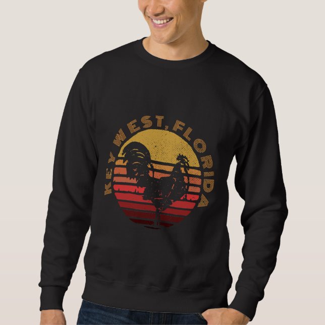Key West Chicken Rooster  Sweatshirt (Front)