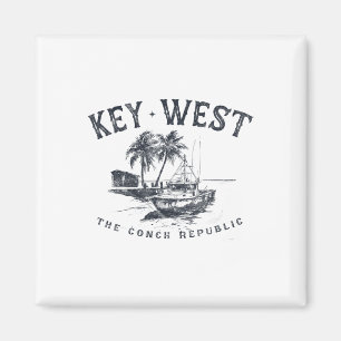 Key West Fishing Boat Conch Republic Tackle Gift Magnet