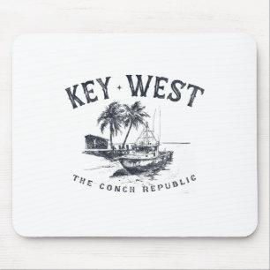 Key West Fishing Boat Conch Republic Tackle Gift Mouse Pad