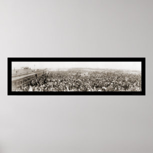 Key West FL 1st Train Photo 1912 Poster