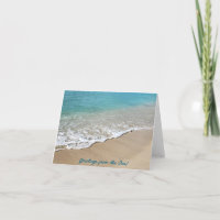Key West, FL beach scene folded thank you card