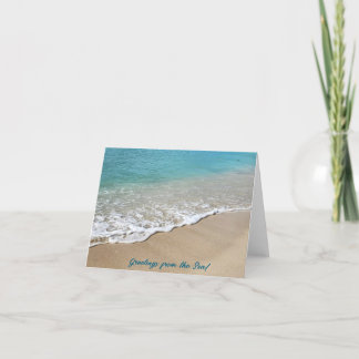 Key West, FL beach scene folded thank you card