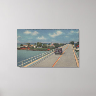 Key West, FL - Highway between Mainland & Keys Canvas Print