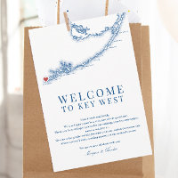 Key West FL Navy Blue Wedding Welcome Itinerary