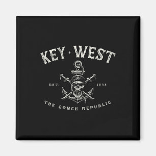 Key West Fl Rebel Pirate Boating Scuby Fishing Gea Magnet