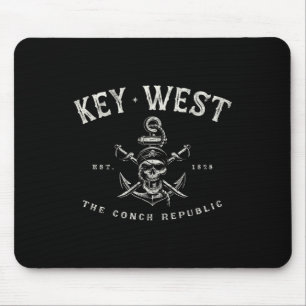 Key West Fl Rebel Pirate Boating Scuby Fishing Gea Mouse Pad