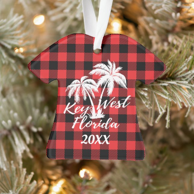 Key West Florida Beach Palm Trees Personalised Ornament (Tree)