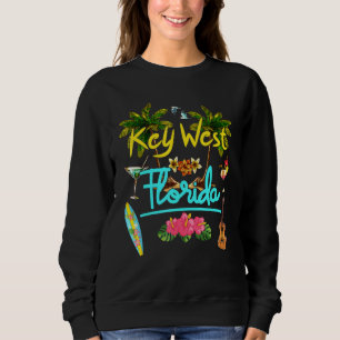 Key West Florida Beach Summer Palm Surf Sun Set Pa Sweatshirt