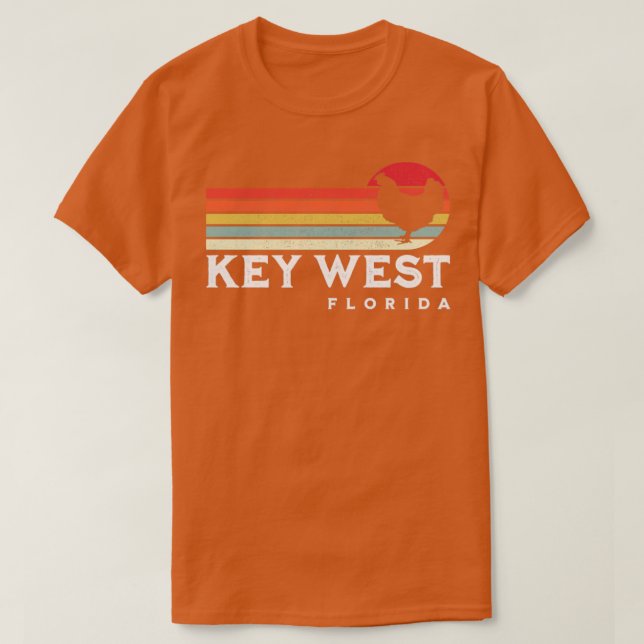Key West Florida Chicken Lover Souvenir Gift T-Shirt (Design Front)