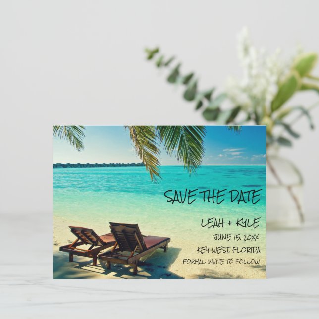 Key West, Florida Destination Wedding  Save The Date (Standing Front)
