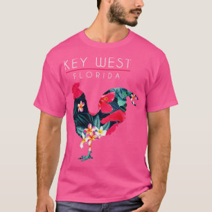 Key West Florida Flower Hibiscus Chicken Lover Sou T-Shirt