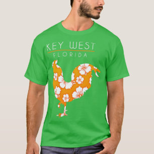 Key West Florida Flower Hibiscus Chicken Lover Sou T-Shirt