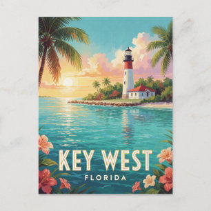 Key West Florida Island Travel Postcard