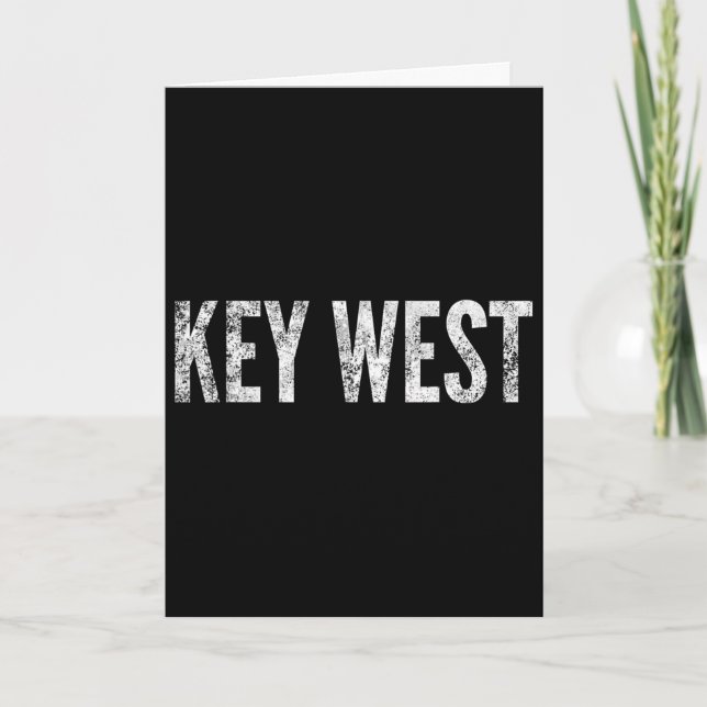 Key West Florida Keys Beach Sunset Fishing Tee  Card (Front)