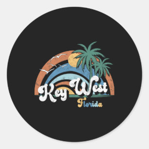 Key West Florida Miami Vibes Beach Sunshine State  Classic Round Sticker