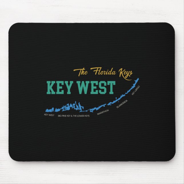 Key West Florida Miami Vibes Beach Sunshine State  Mouse Pad (Front)