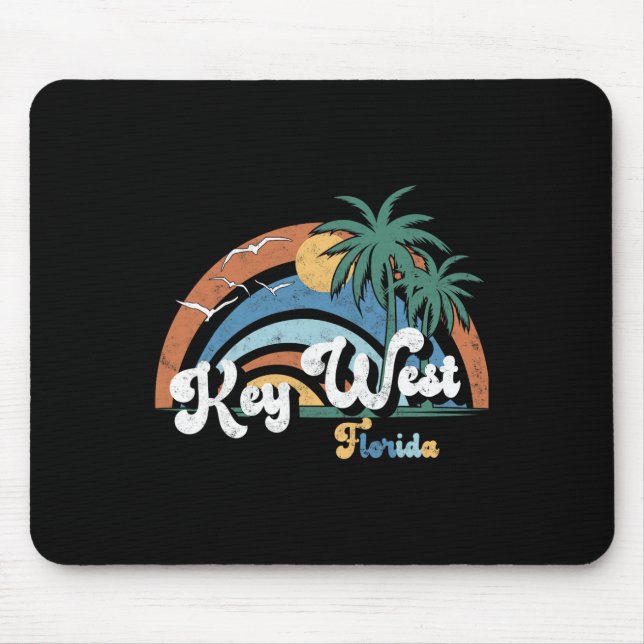 Key West Florida Miami Vibes Beach Sunshine State  Mouse Pad (Front)