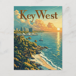 Key West Florida Old Town Coastal Charm Postcard
