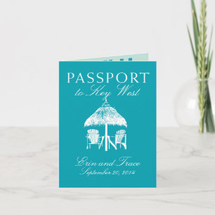 Key West Florida Passport Wedding Invitation