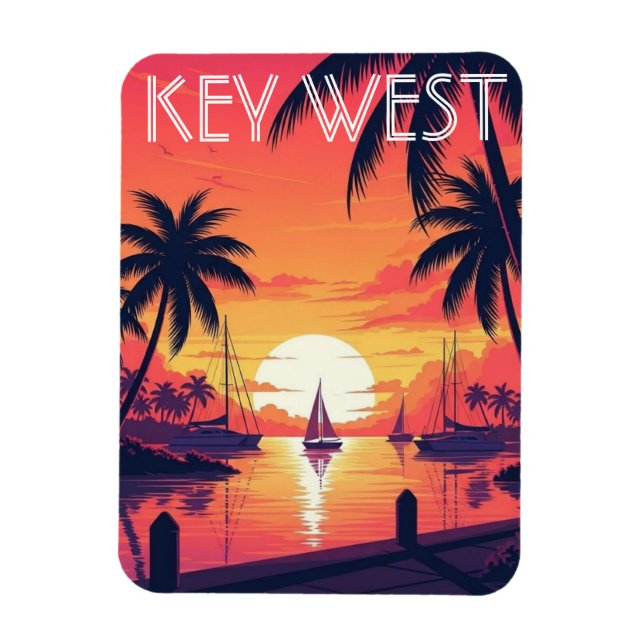 Key West Florida Postcard Magnet (Vertical)