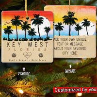 Key West Florida Retro Palm trees Souvenir 80s