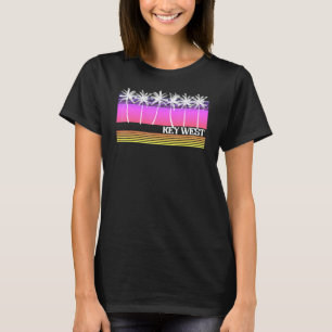 Key West Florida Retro Style Vintage Beach Sunset T-Shirt