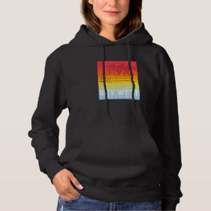 Key West Florida Retro Sunset Palm Trees Hoodie