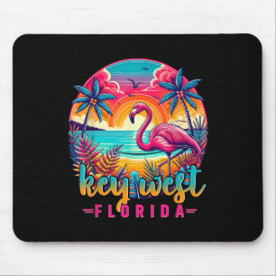 Key West Florida Shirt Flamingo Tropical Beach Vac Mouse Pad