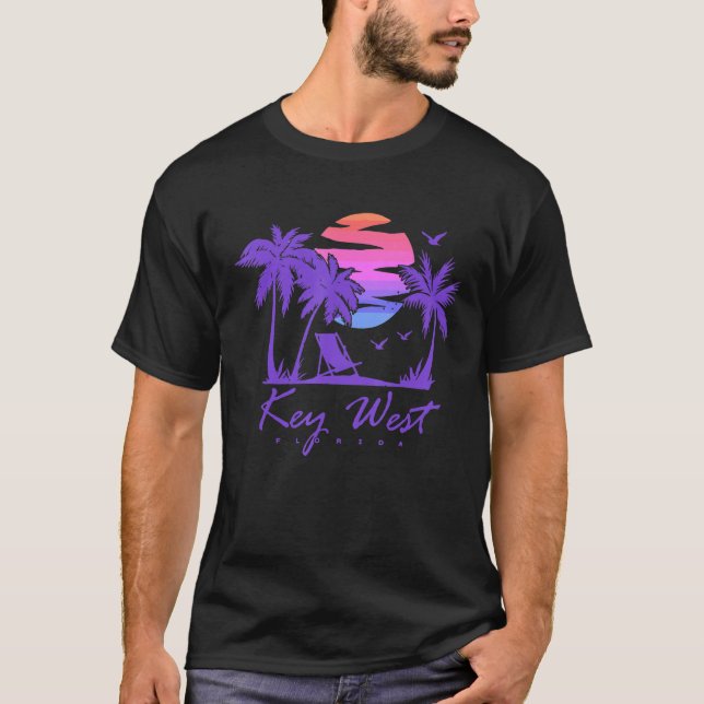 Key West Florida Spring Break Vacation Retro Vinta T-Shirt (Front)