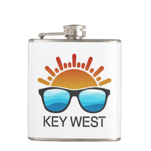 Key West Florida Sunglasses Hip Flask