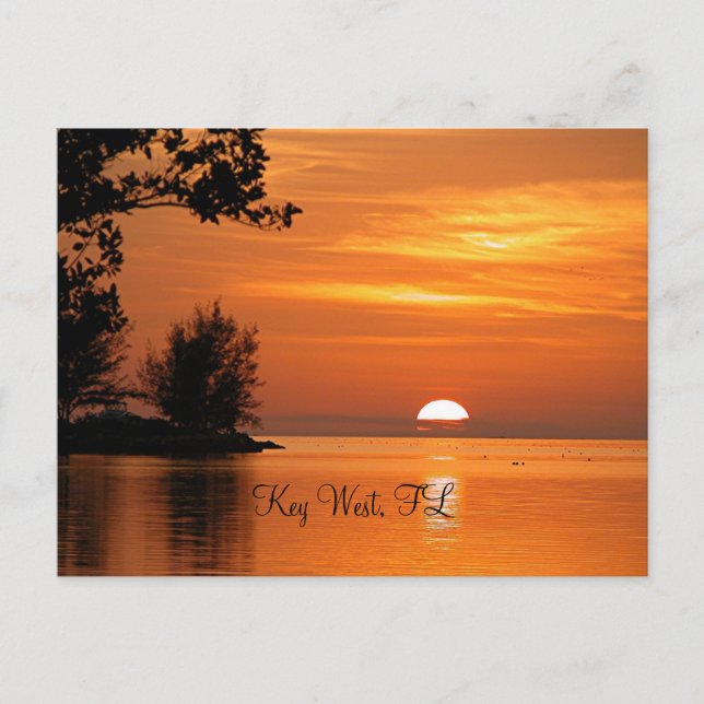 Key West, Florida sunset, beautiful photograph Postcard (Front)