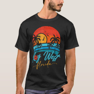 Key West Florida Sunset Retro Summer Vacation Beac T-Shirt