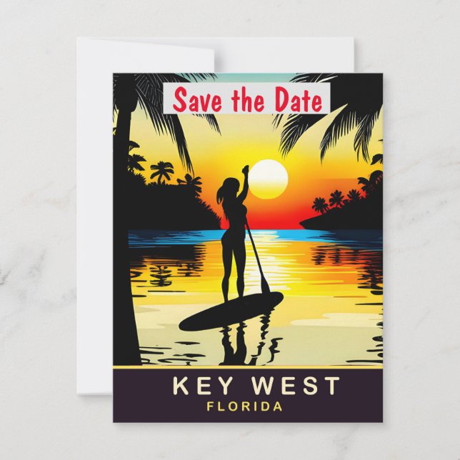 Key West Florida Sunset Wedding Invitation (Front)