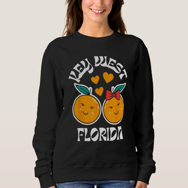 Key West Florida Sunshine Fruit Tree Sweatshirt (Front)