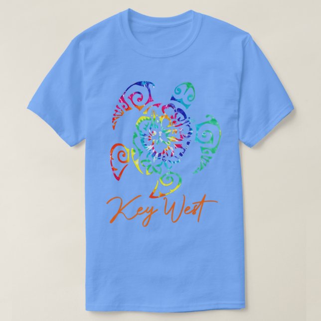 Key West Florida Tie Dye Sea Turtle Vacation 2023  T-Shirt (Design Front)